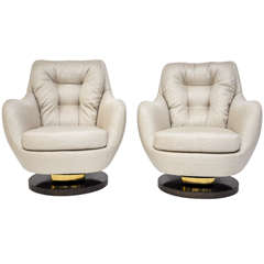 Milo Baughman Rock & Swivel Lounge Chairs