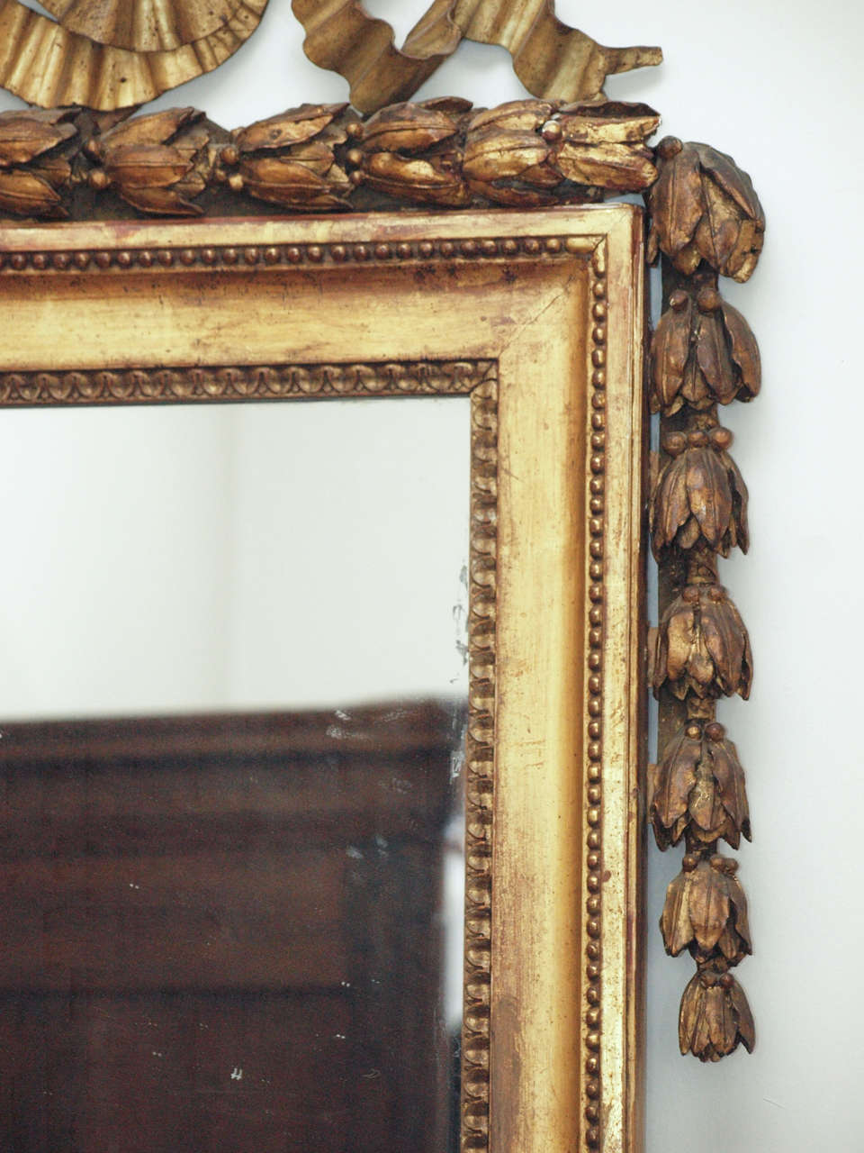 18th Century Giltwood Louis XVI Mirror In Good Condition In New Orleans, LA