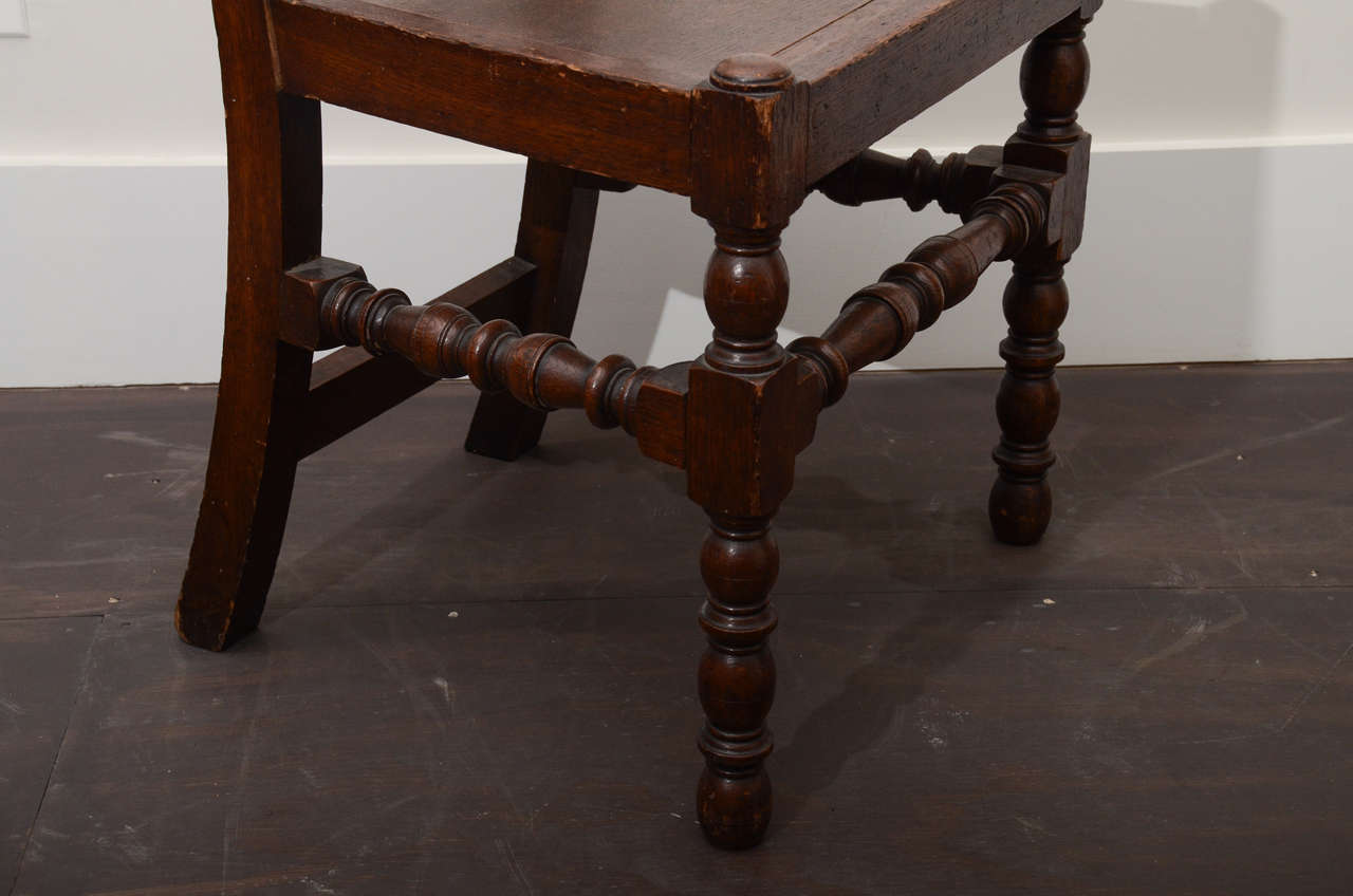 19th Century Gothic Oak Side Chair For Sale