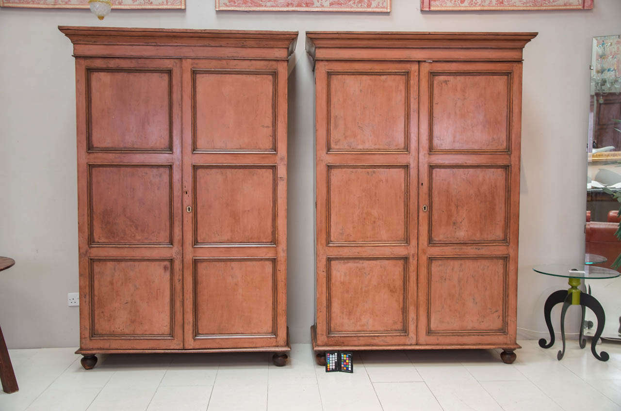 Pair of C19th Irish having original decorated finish at 1stDibs