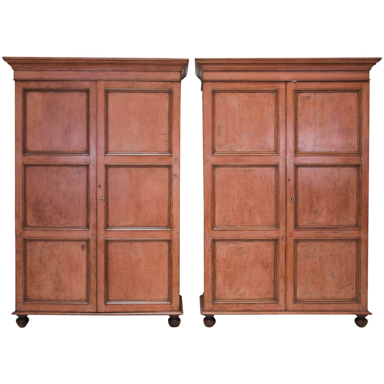 Pair of C19th Irish having original decorated finish at 1stDibs