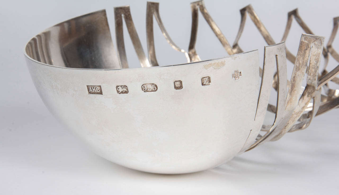 Ane Christensen Contemporary British Sterling Silver Bowl 1999 For Sale 1