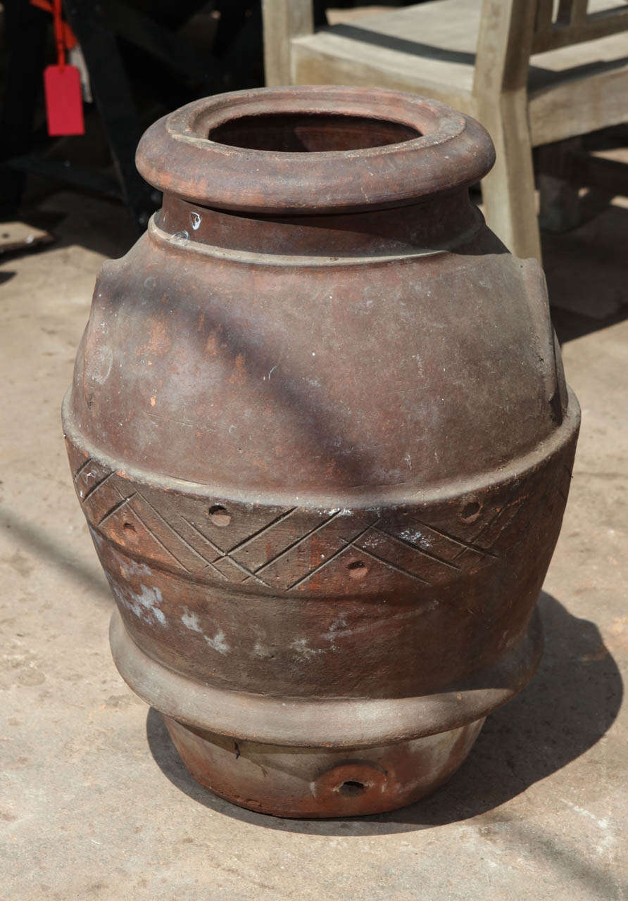 Greek terracotta olive oil jar, 19th century.