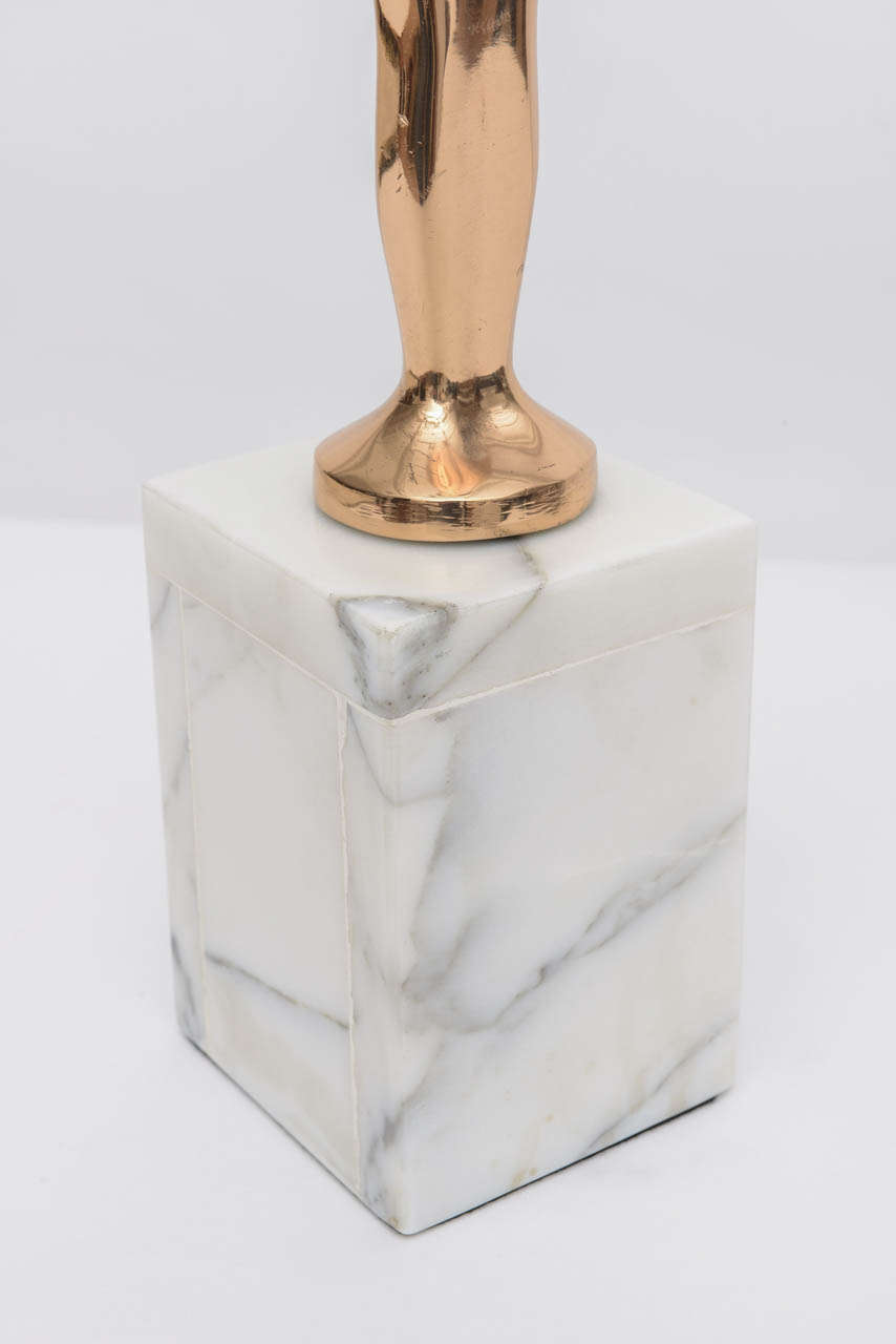 Solid Bonze Figural Award Sculpture On Marble Block, Otto Sirgo For Sale 2