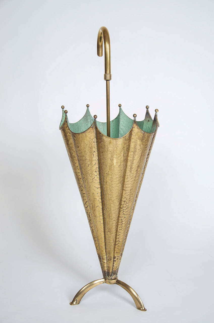 1950's italian brass umbrella stand