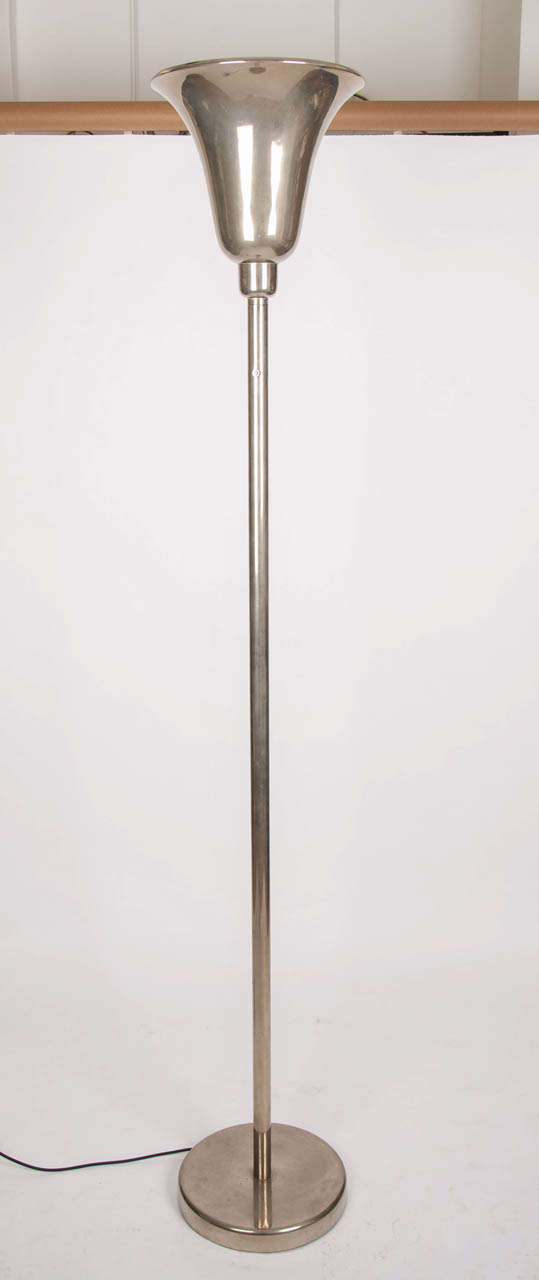 1930's italian nickel-plated floor lamp