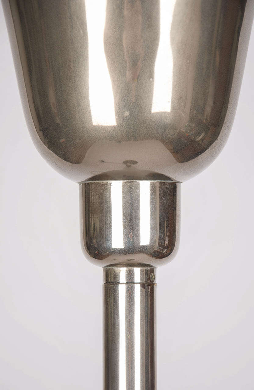 Italian Nickel Floor Lamp For Sale