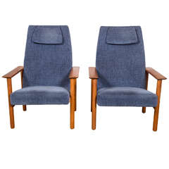 1960s Danish Modern Teak Lounge Chairs