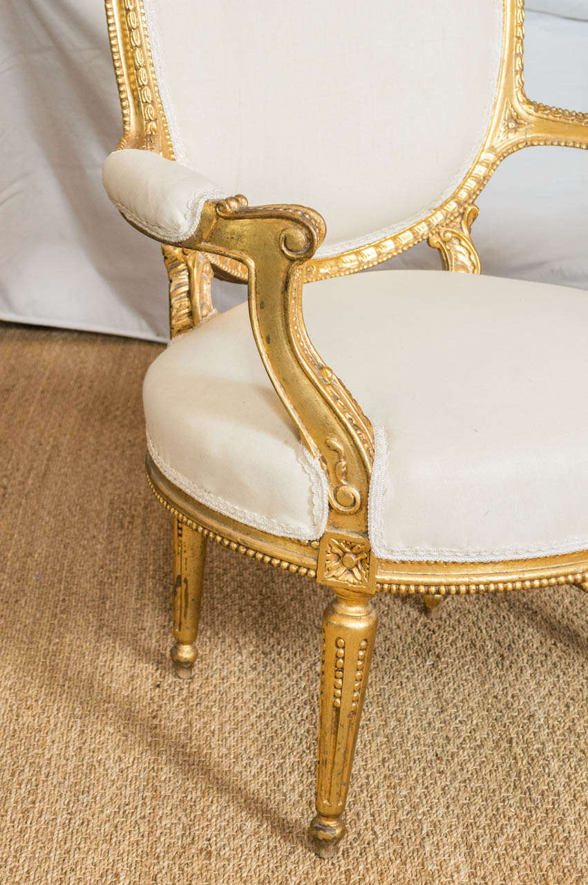 French Napoleon III Fauteuil Chairs