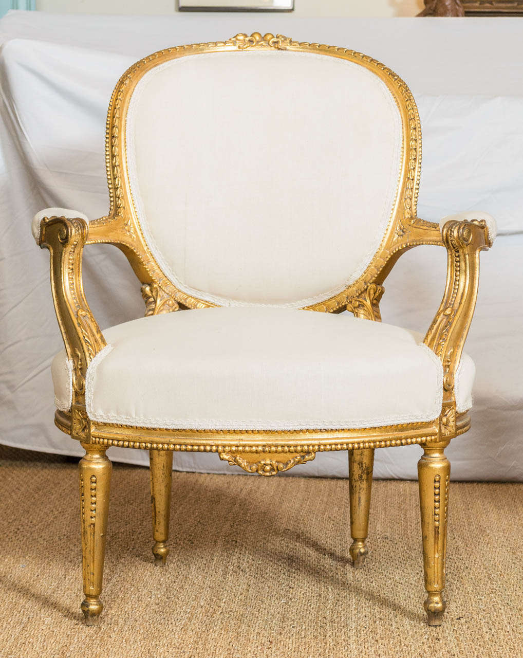 Wood Napoleon III Fauteuil Chairs