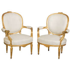 Antique Napoleon III Fauteuil Chairs