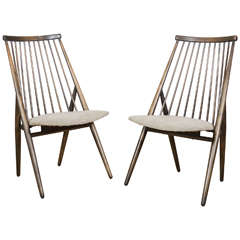 Pair of Swedish Side Chairs, circa 1950s