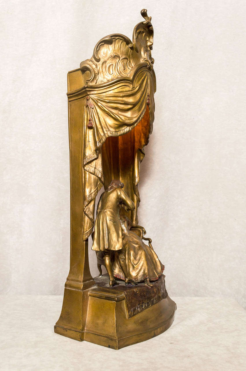 Delightful Cold Painted Austrian Bronze Figural Lamp 3