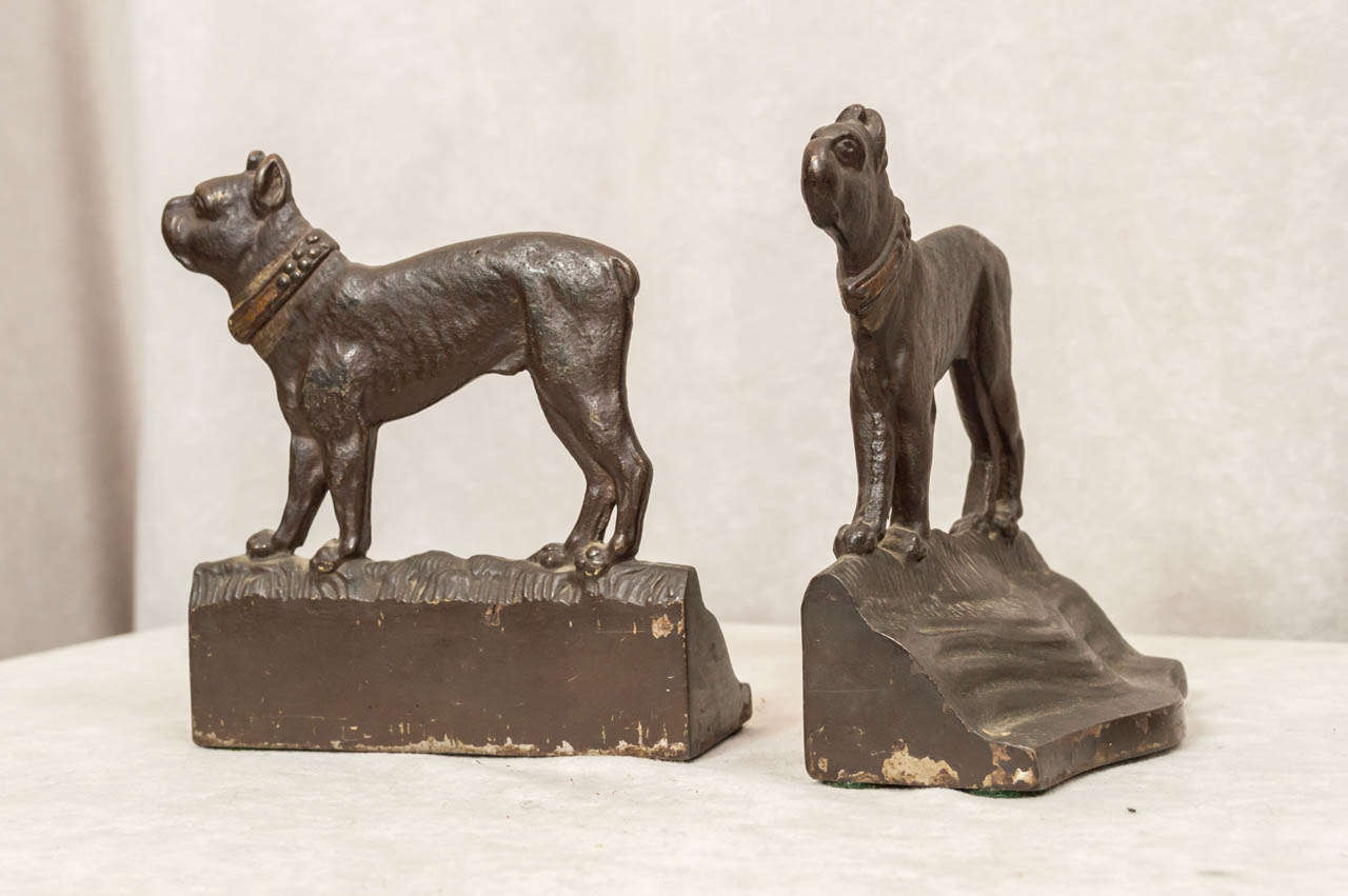 American Pair of Bradley and Hubbard Cast Iron Bookends Boston Terriers