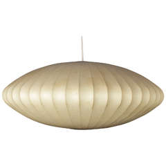 George Nelson Saucer Shaped Fiberglass Bubble Lamp, Manufactured by Herman Miller