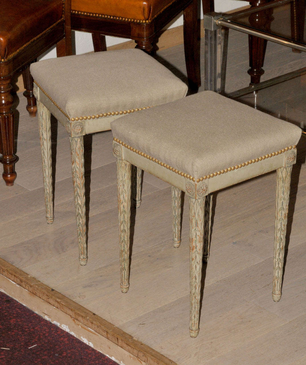 Pair of 1900's Footstools For Sale 1
