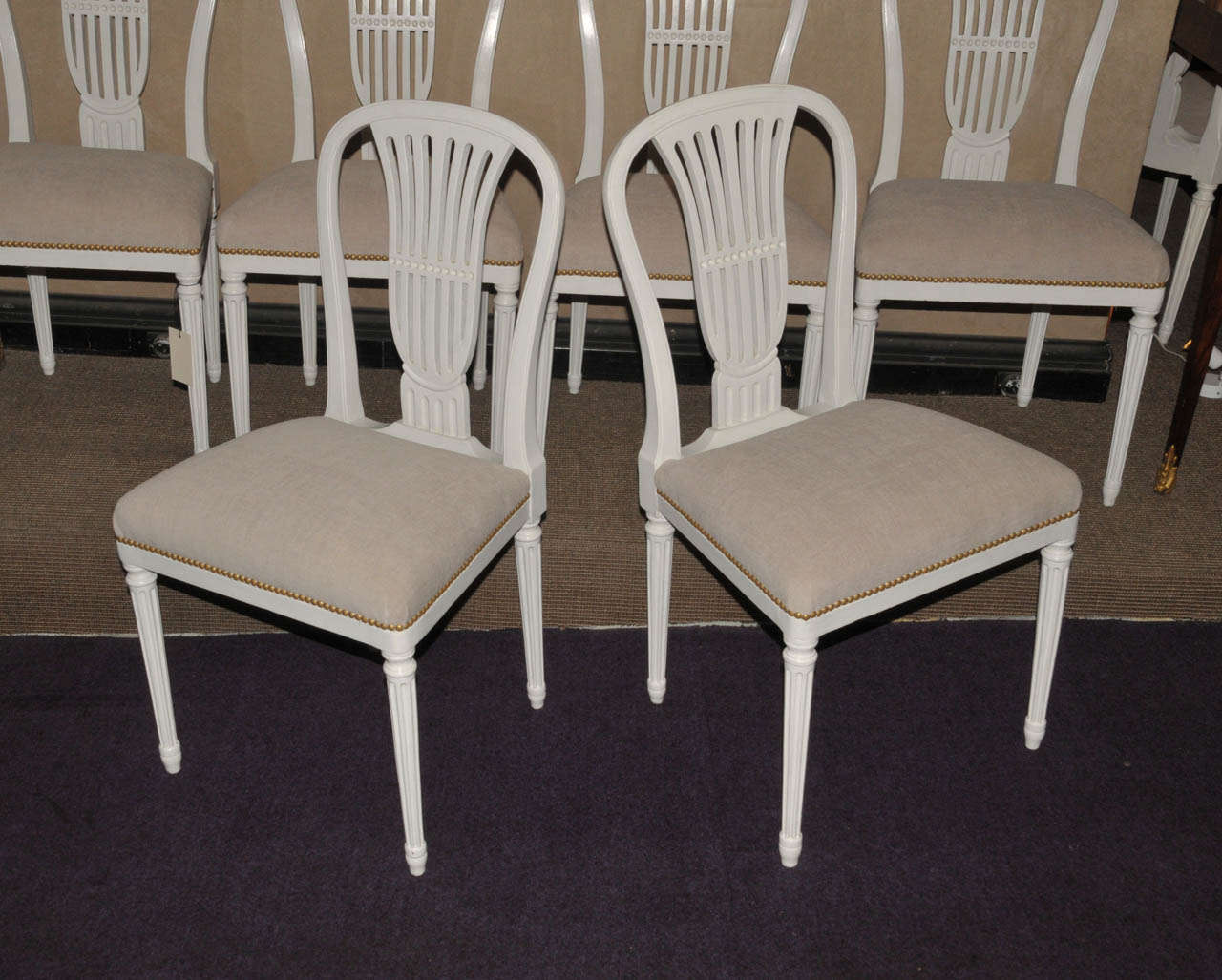 French Set of Twelve 1920 Chairs For Sale
