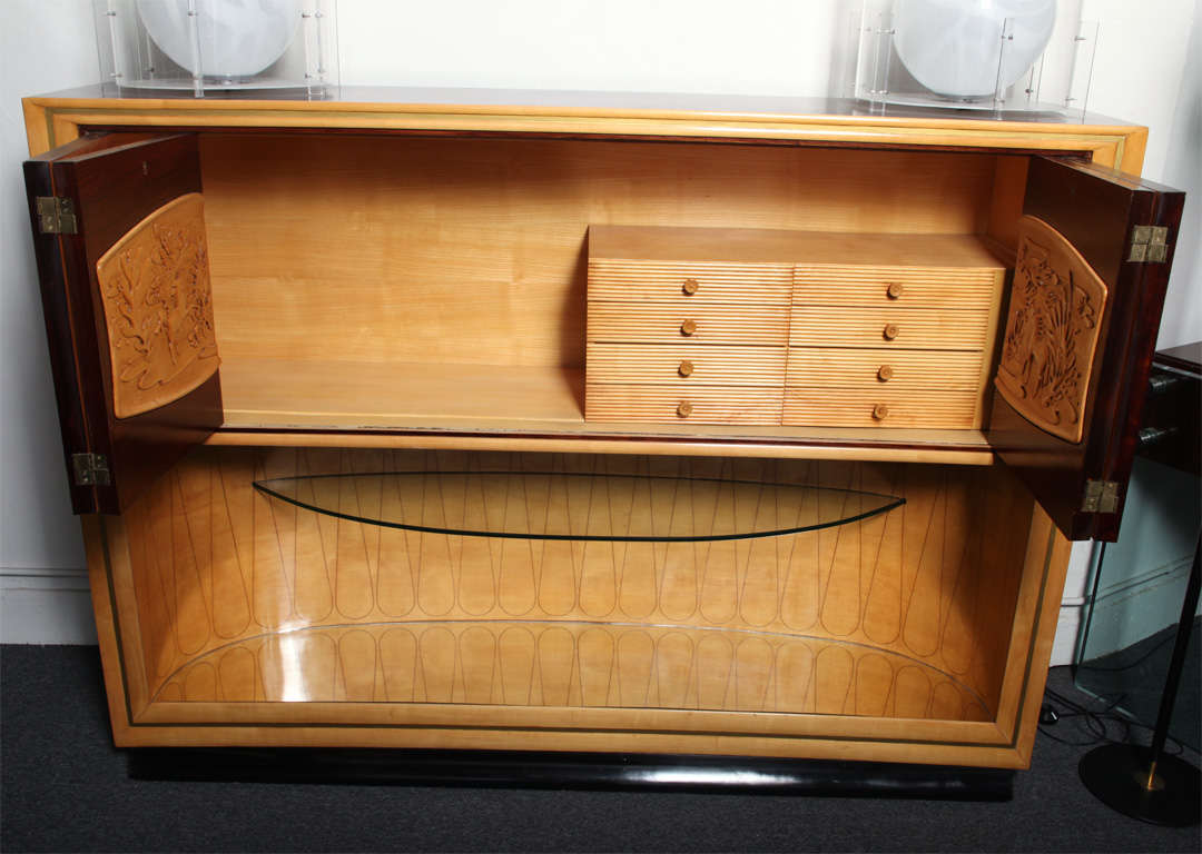 Italian Dassi Liquor Cabinet/Credenza Made in Milan For Sale