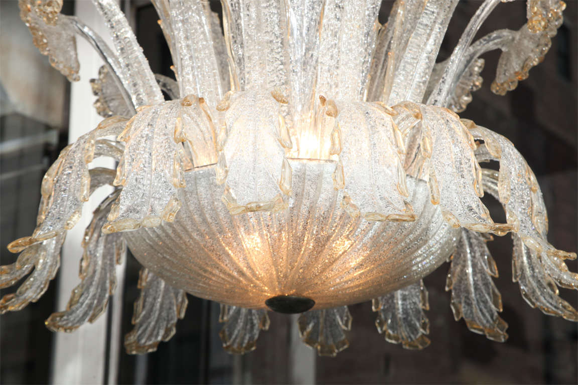 Barovier and Toso Chandelier Made in Venice, 1940 For Sale 1