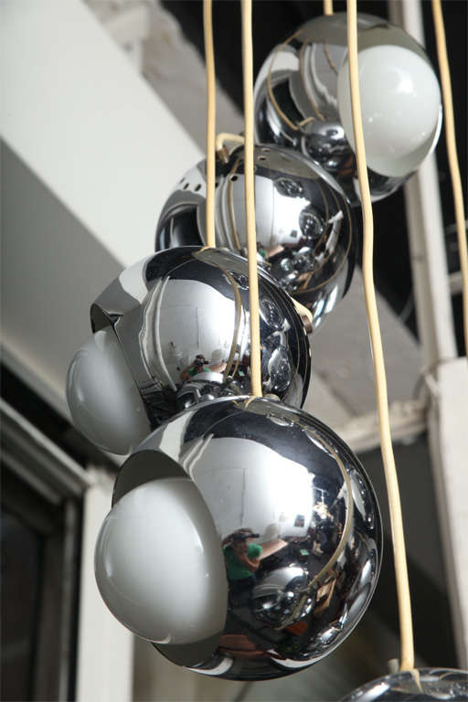 View of 60's Futuristic Chandelier at 1stDibs