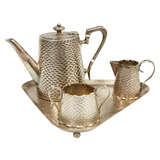 German Art Deco Silver Plated Tea Service by WMF