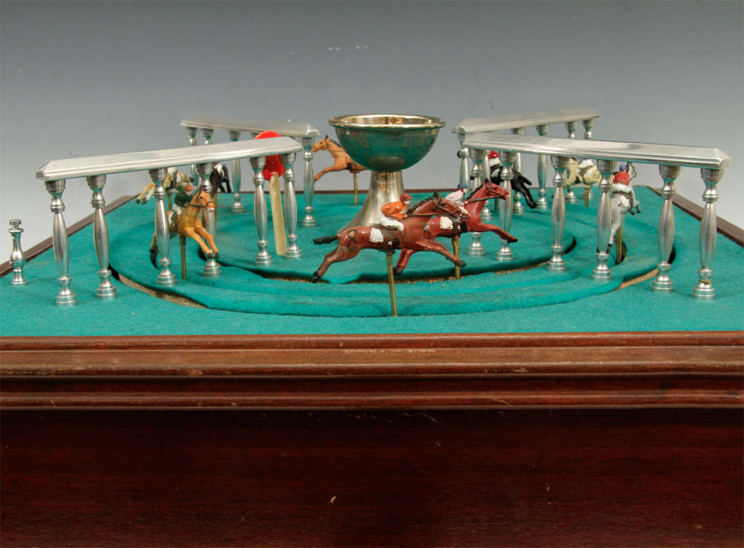 Wood Vintage French Horse Derby Racing Game
