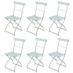Set of 6 French Cafe Folding Chairs