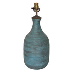Turquoise Ceramic Table Lamp by Design Technics