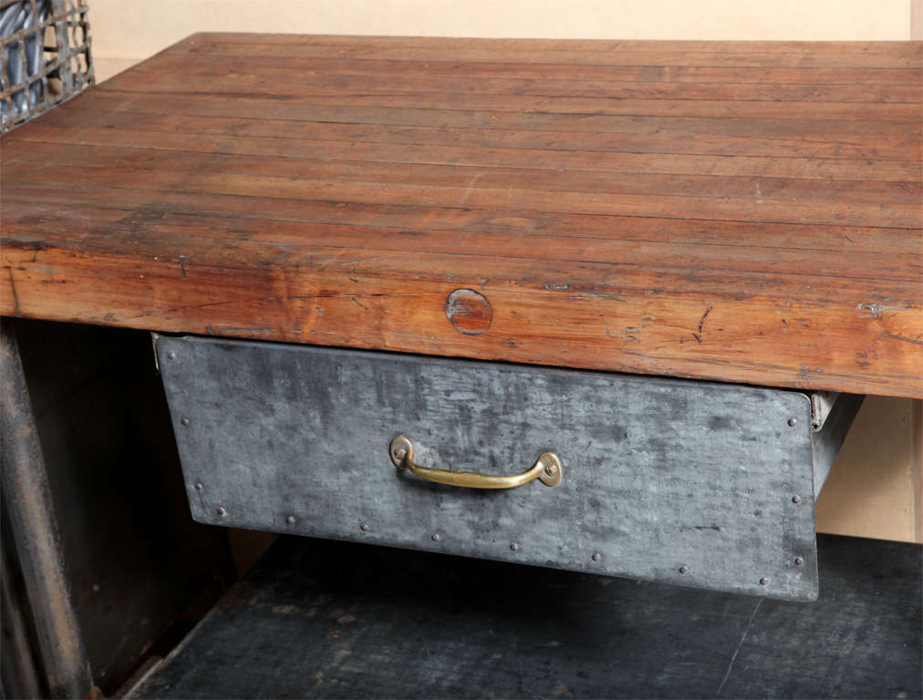 Vintage Industrial Kitchen Work Table at 1stDibs vintage industrial