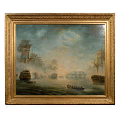 "Battleships" oil painting by William Condy
