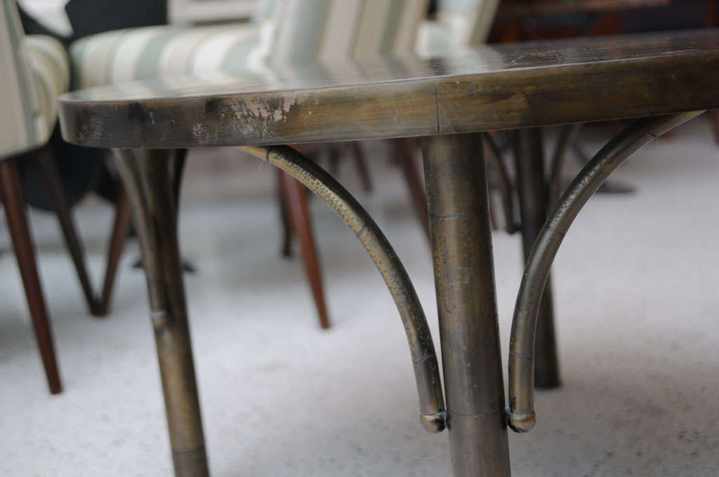 A Phillip and Kelvin Laverne Bronze Table In Excellent Condition In Hollywood, FL