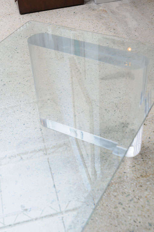 Charles Hollis Jones Lucite and Glass Low Table 4