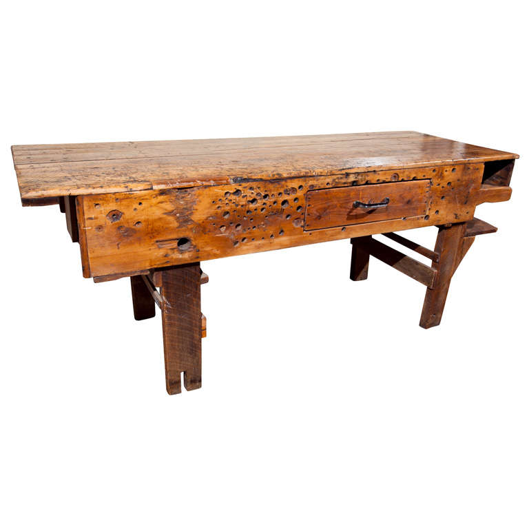 Industrial work bench, c. 1900-20 For Sale