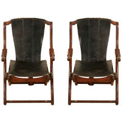 Pair of 1960s Folding Armchairs by Don Shoemaker 4