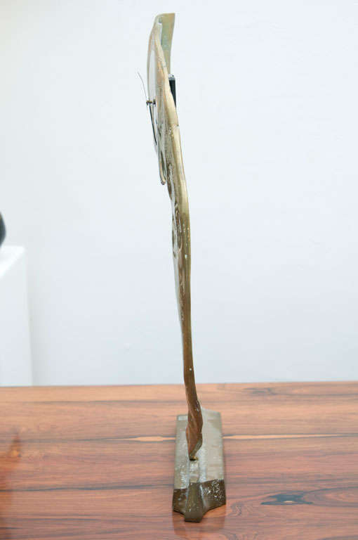 Mid Century Modern David Marshall Brass Daliesque Surreal Sculptural Clock  For Sale 3