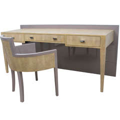 AMAZING SHAGREEN DESK  VANITY AND CHAIR