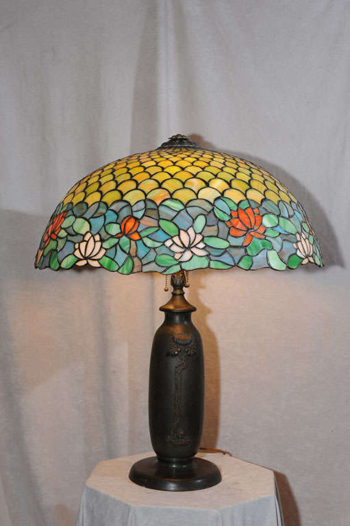 Stained Glass Antique Leaded Glass Table Lamp