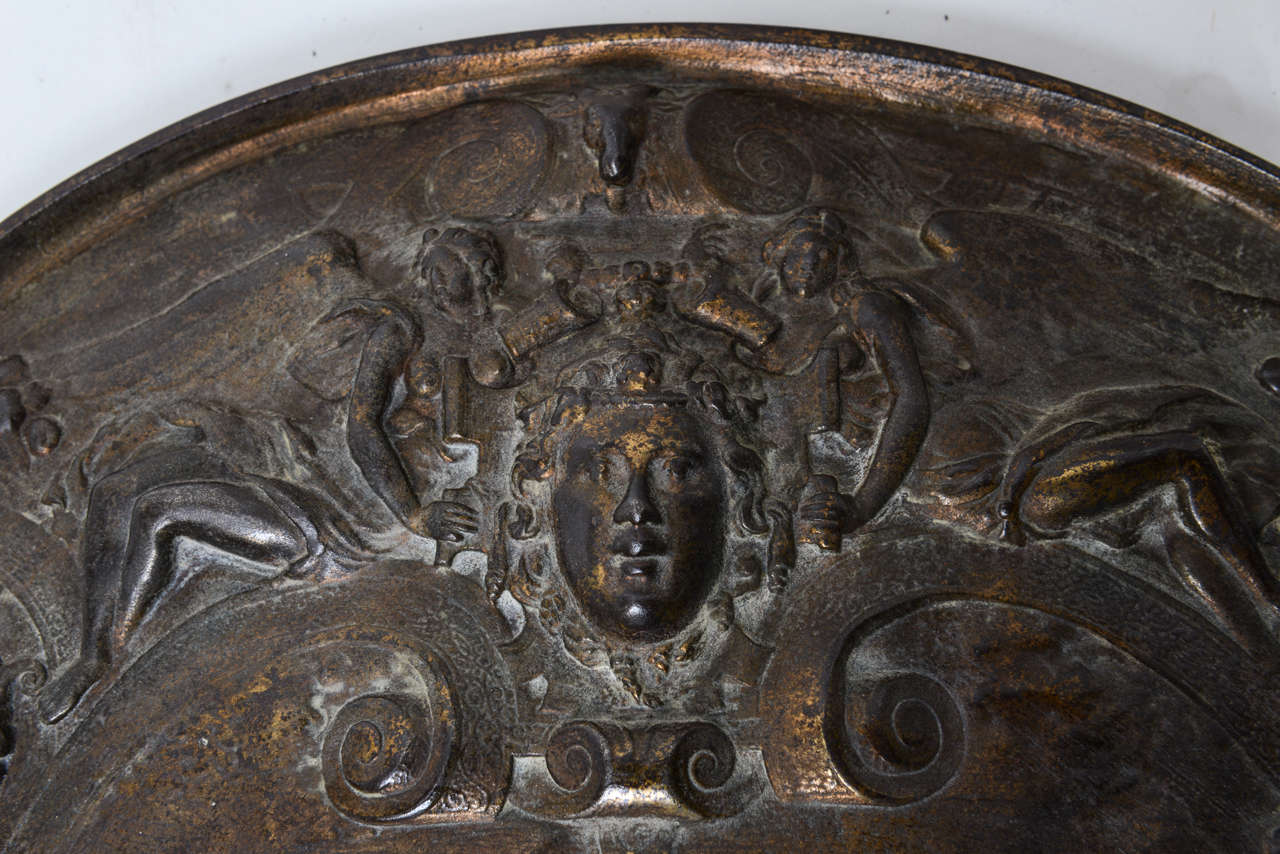 Austrian 19th Century Antique Bronze Shield