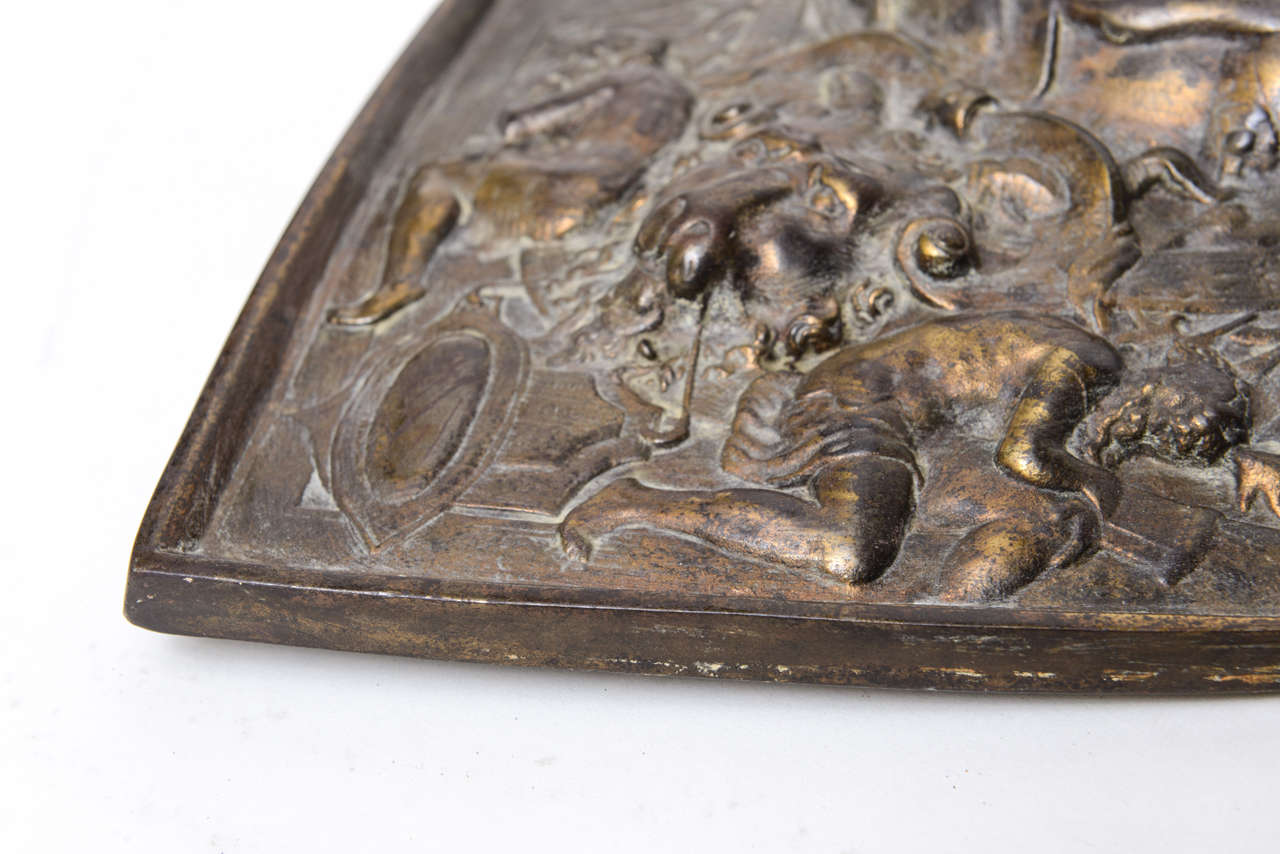 19th Century Antique Bronze Shield 1