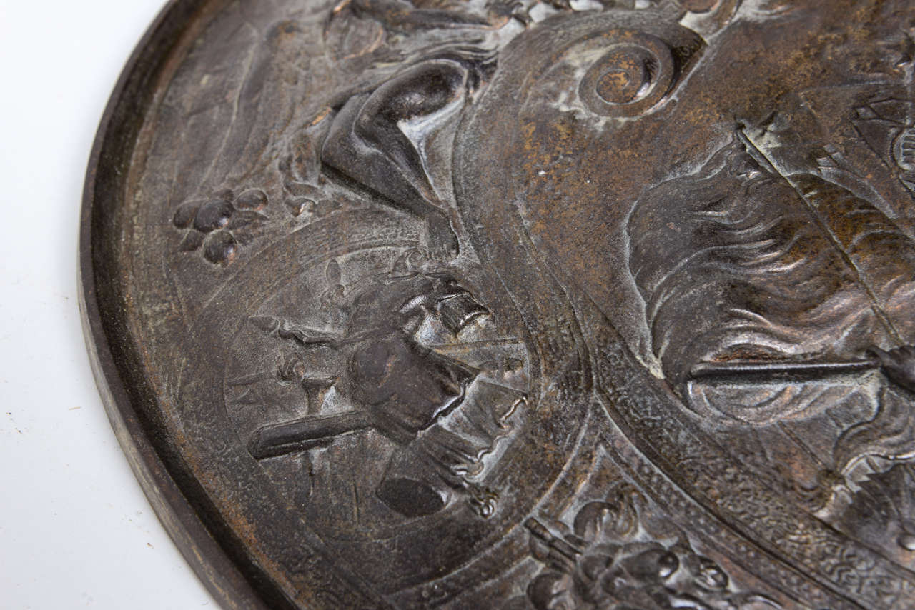 19th Century Antique Bronze Shield 2