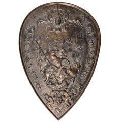 19th Century Antique Bronze Shield