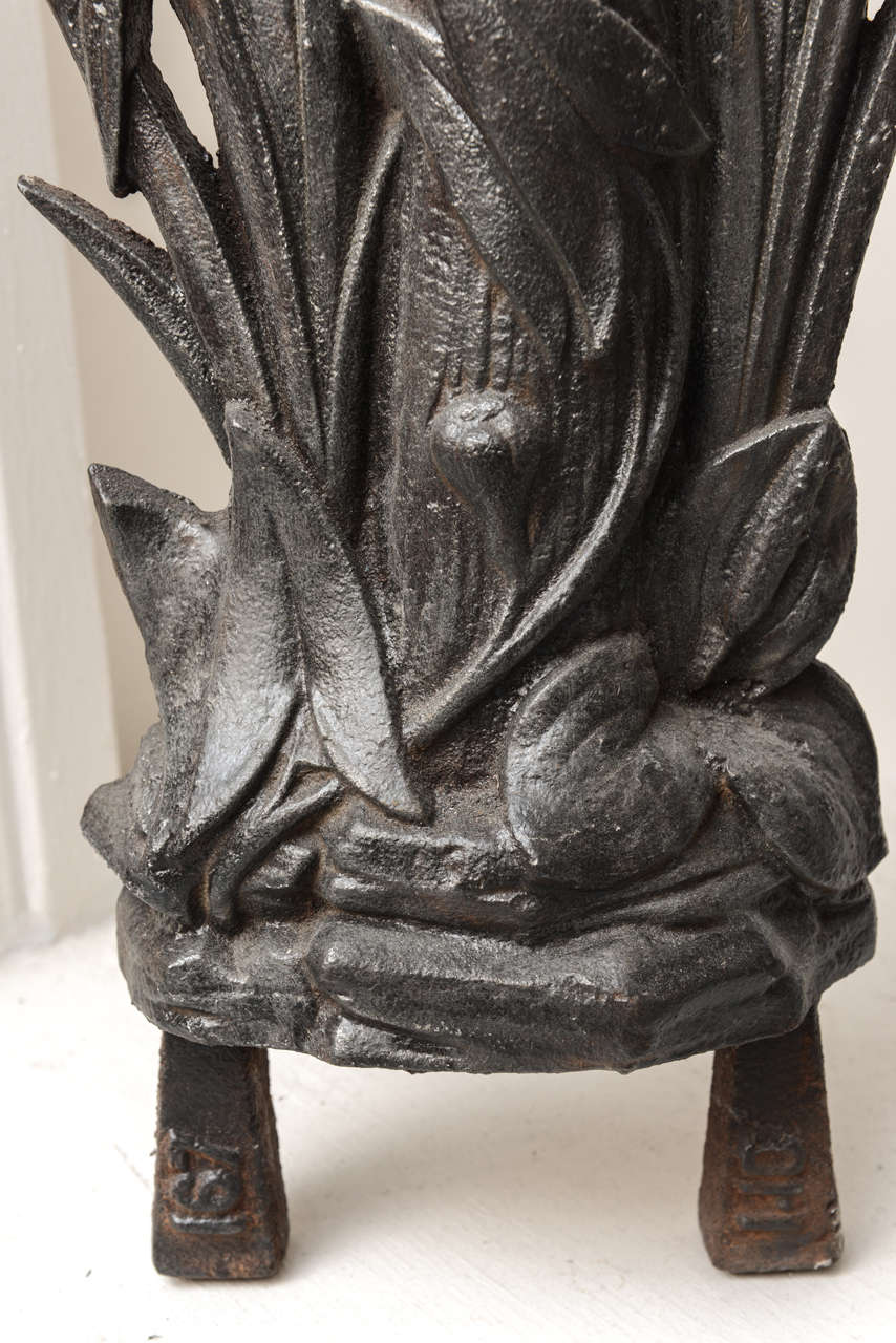 Tall 19th Century Cast Iron French Crucifix 6