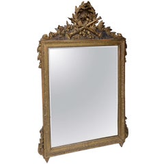 Louis XVI Neoclassical Giltwood Mirror