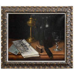 19th Century French Oil on Canvas Still Life
