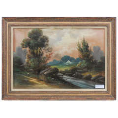 19th Century English Pastel on Paper Signed Ward