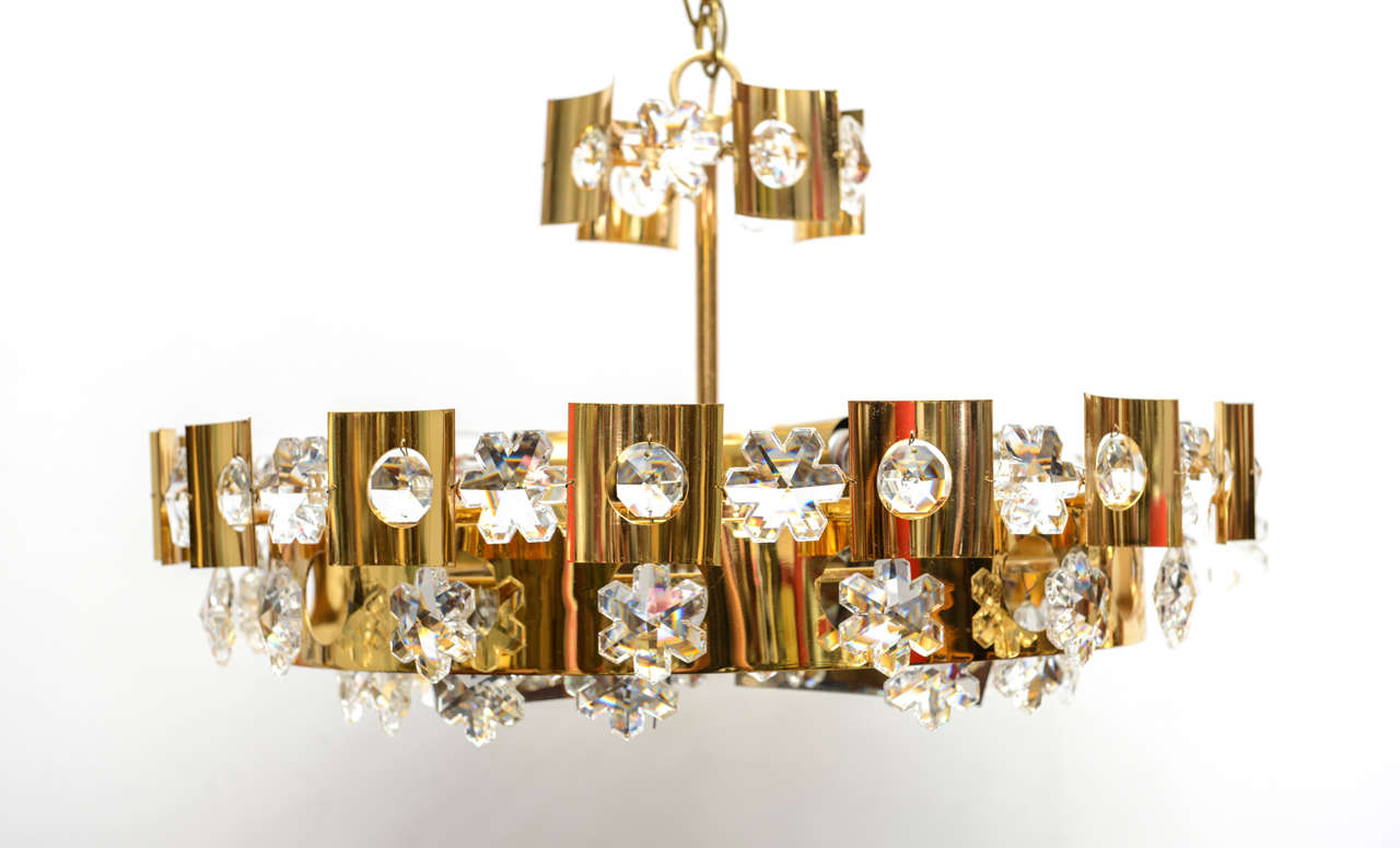 Crystal "Snowflake" Chandelier