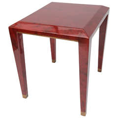 Goatskin Covered Lamp/Side Table 6