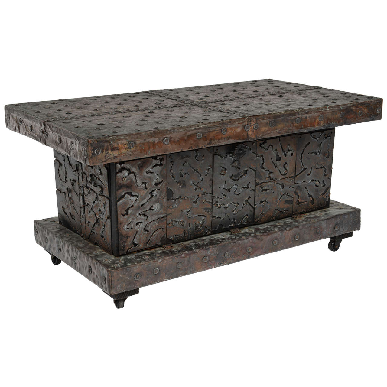 Amazing Arenson Studios Hammered and Welded Table For Sale at 1stDibs paul arenson, arenson