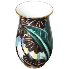 Art Deco Porcelain Vase by Robert Bonfils 4
