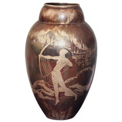 Art Deco Dinanderie Vase by Mergier